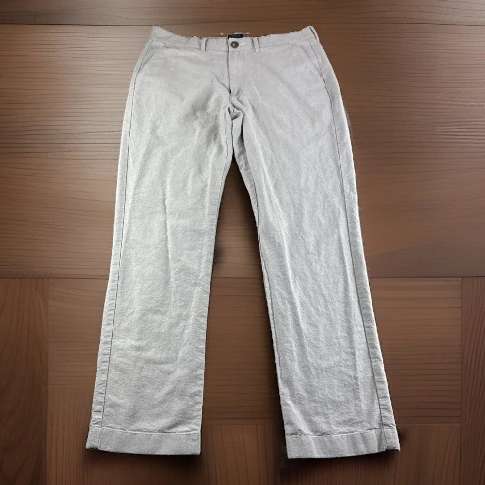 JCrew Sutton Pants Mens 32x30 Gray Slacks Chinos Preppy Cotton Casual Straight